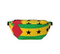 Drapeau de Sao Tomé-et-Principe Sac banane polyvalent léger respirant et réglable pour voyage, cyclisme et utilisation quotidienne