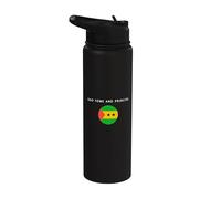 Drapeau de Sao Tomé Principe - Souvenir minimaliste Voyage dans le monde Stainless Steel Insulated Water Bottle