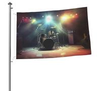 Drapeau de scène du groupe de rock 6,1 x 0,9 m - Impression double face - Drapeau de jardin pour l'extérieur - Bannière cadeau avec œillets - Toile de fond pour photo pour décoration intérieure et