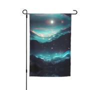 Drapeau de science-fiction étoiles décoration de jardin 30,5 x 45,7 cm, 100 % fibre de polyester, tissu épais, universel pour toutes les saisons