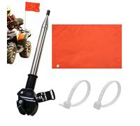 Drapeau de sécurité ATV, orange, réglable en hauteur, imperméable, convient pour moto, chariot de golf, kayak, remorque, fauteuil roulant, route, conduite, vélo, parc et fête