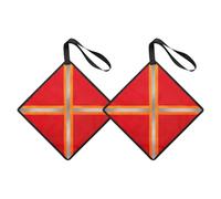 Drapeau de sécurité de bateau | Drapeaux d'avertissement de remorque - 2 pièces indéchirables - Avertissement réfléchissant pour ski nautique avertissement de bateau en plein air sports nautiques