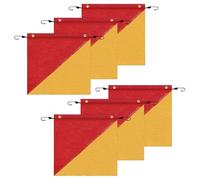 Drapeau De Sécurité De Camion Avec Noyau De Cordon Élastique, Drapeaux D'avertissement, 6 Drapeaux De Remorque De Pack, 46x46x0,5 Cm, Bannière Haute Visibilité, Utilisation Polyvalente, Pour Le Transp
