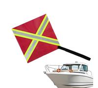 Drapeau de Sécurité pour Bateau,Signalisation Pour Kayak - Accessoires De Poteau Réfléchissant À Haute Visibilité Pour Remorquage De Voiture, Camping-car, Attelage, Canoës, Vélo Et
