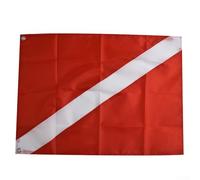 Drapeau de sécurité pour bateaux de plongée avec tissu polyester résistant à l'eau de mer conçu pour une visibilité claire en milieu marin (35 x 50 cm)