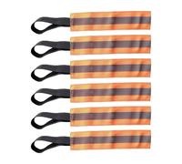 Drapeau de sécurité pour kayak - 53 x 5 x 0,5 cm - Kit de 6 drapeaux de réfléchissants pour canoë, remorque, camion, moto, vélo, VTT, chaise longue, bateau, en plein air avec sangles