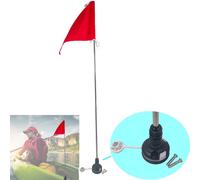 Drapeau de sécurité pour kayak, canoë, bateau avec support de base et mât réglable en acier inoxydable, drapeau d'avertissement universel pour kayak Type2 Half