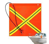 Drapeau De Sécurité Réfléchissant 18x18 Pour Vélo, Drapeau De Vélo Double Face Haute Visibilité Avec Bande Réfléchissante, D'avertissement Orange Jour Et Nuit
