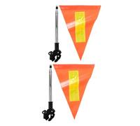 Drapeau de Sécurité Réfléchissant Télescopique Orange 2 Pièces