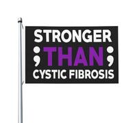 Drapeau de sensibilisation à la fibrose kystique 3 x 5 pieds, bannière extérieure, décoration de fête, tapisserie murale