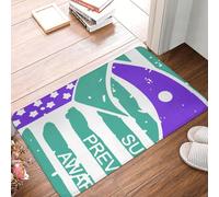 Drapeau De Sensibilisation À La Prévention du Suicide Welcome Paillassons Durable Paillasson Intérieur Anti-Salissures Paillasson D'Entree pour Salon Cuisine Baignoire 40X60Cm