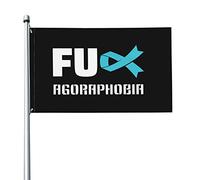 Drapeau de sensibilisation à l'agoraphobie, 3x5 pieds, bannière de couleurs vives avec œillets en laiton pour décoration intérieure et extérieure