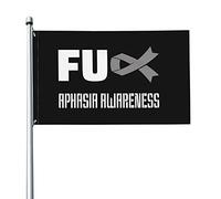 Drapeau de sensibilisation à l'aphasie, 3x5 pieds, bannière de couleurs vives avec œillets en laiton pour décoration intérieure et extérieure