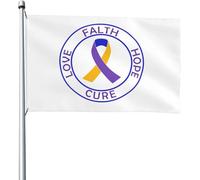 Drapeau de sensibilisation au cancer de la vessie, bannière de 1,2 m x 1,8 m, décoration extérieure pour patio, pelouse et jardin, couleurs vives et résistantes à la décoloration