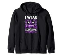 Drapeau de sensibilisation au suicide « I Wear Teal Purple For Someone I Miss Suicide » Sweat à Capuche