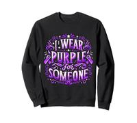 Drapeau de Sensibilisation au Suicide « I Wear Teal Purple for Someone I Miss Suicide » Sweatshirt