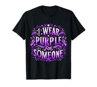 Drapeau de sensibilisation au suicide « I Wear Teal Purple For Someone I Miss Suicide » T-Shirt