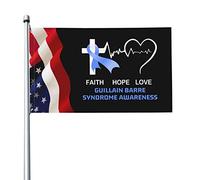 Drapeau de sensibilisation au syndrome de Guillain Barre, bannière de couleurs vives avec œillets en laiton, pour décoration intérieure et extérieure, 3x5 pieds