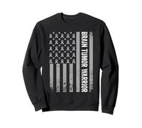 Drapeau de Sensibilisation aux tumeurs cérébrales avec Ruban Gris Sweatshirt