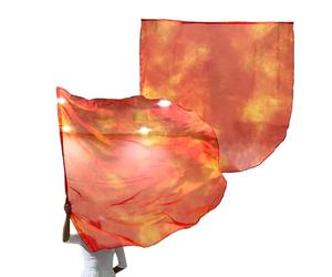 Drapeau de service religieux - 140x140cm drapeaux de louanges, par symbolisme | Drapeaux de tige évolutifs avec flamme totémique, drapeau de culte semi-circulaire pour la danse, la performance à