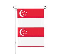 Drapeau de Singapour - Bannière de jardin en polyester double face - Décoration extérieure moderne - Cadeau de vacances