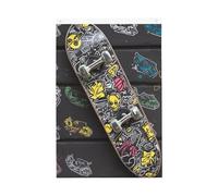 Drapeau de skateboard graffiti de 0,9 x 1,5 m, drapeaux de jardin vibrants, bannière de bienvenue saisonnière avec œillets en laiton, décoration de fond photo pour cour, porche, pelouse