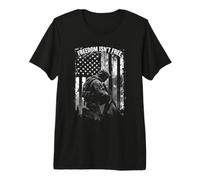 Drapeau de Soldat Patriotique « Freedom is Not Free » T-Shirt Haut de Gamme