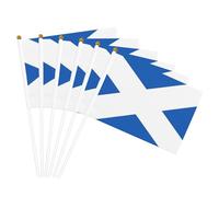 Drapeau de sport écossais résistant aux intempéries pour terrasse extérieure - Ne se décolore pas Thème des fêtes Drapeaux patriotiques américains Bâton tenu à la main
