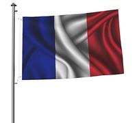 Drapeau de style soie de la France, drapeaux pour l'extérieur, bannière robuste double face de 2 x 3 pieds, pour la maison, la cour, le festival, la décoration de jardin extérieur, drapeau de bienvenu