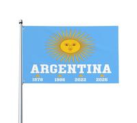 Drapeau de supporter Argentine 4 étoiles 2026, ballon de football, coupe 26, bannière 3x5, drapeau d'extérieur pour jardin