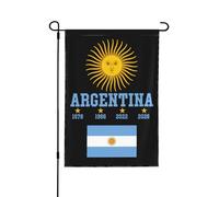 Drapeau de supporter de l'Argentine 4 étoiles 2026, ballon de football, Coupe du monde 2026, 30 x 55 cm, double face, sans mât.