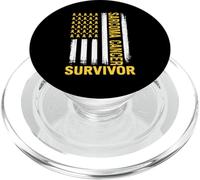 Drapeau de survivant du Cancer du sarcome PopSockets PopGrip pour MagSafe