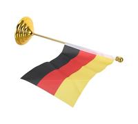 Drapeau de Table Allemagne avec Support, Polyester et Fer, Portable | Décorations de Table Internationales, Base Repositionnable, Usage Réunion et Négociation, Aspect Élégant