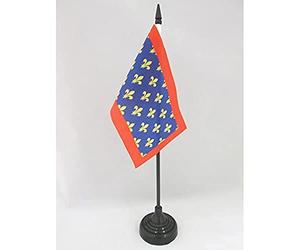 Drapeau de table Comté du Maine 15x10cm - PETIT Drapeaux DE BUREAU Province Maine et Perche - France 10 x 15 cm - AZ FLAG