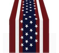 Drapeau de table en lin pour le jour de l'indépendance avec motif imprimé numérique vif pour améliorer les paysages de table des fêtes