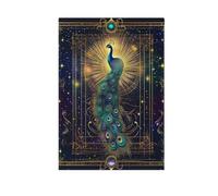 Drapeau de tarot paon pour décoration de jardin Halloween 28 x 40 cm double face