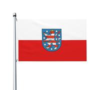 Drapeau De Thuringe (État) Avec Œillets Bannière Colorée Drapeau De Jardin Décoration Pour Intérieure Pelouse Balcon 90X150Cm
