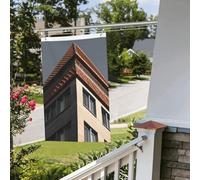 Drapeau de toit architecture 61 x 91 cm pour extérieur et intérieur - Pour printemps, été, automne, hiver - Drapeaux de jardin avec œillets verticaux double face - Bannière pour décorations de cour