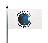 Drapeau de tous les jours du jour de la terre 0,9 x 1,5 m double face extérieur ferme cour signe jardin drapeau décoratif avec œillets en laiton