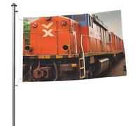 Drapeau de train 6 x 0,9 m - Impression double face - Drapeau de jardin pour l'extérieur - Bannière cadeau avec œillets - Toile de fond pour photo pour décoration intérieure et extérieure