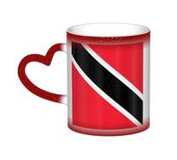 Drapeau de Trinidad et Tobago pour homme et femme Cadeau amusant Magic morphing Mugs 325 ml Tasse à café thermique en céramique