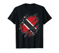 Drapeau de Trinité-et-Tobago déchiré Aspect usé T-Shirt