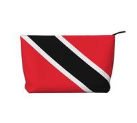 Drapeau de Trinité-et-Tobago Trousse à maquillage tendance en velours côtelé avec fermeture éclair Convient pour voyage, camping et usage quotidien