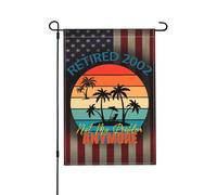 Drapeau De Vacances 30X45Cm Retraité En 2002, Ce N'Est Plus Mon Problème Signes De Jardin Double Face Drapeau Extérieur Pour Noël, Fête, Ferme