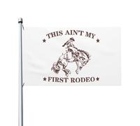 Drapeau de Vacances 90X150cm, Ce n'est pas mon premier rodéo Double Couture Drapeaux Personnalisé Flags pour Anniversaire Événements Balcon