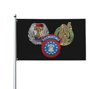 Drapeau de Vacances 90X150cm, Commandement du recrutement de l'armée Couleurs Vives Drapeaux avec œillets Flags pour Maison Bar Jardin