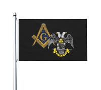 Drapeau de Vacances 90X150cm, Franc-maçonnerie et rite écossais avec œillets Drapeaux Personnalisé Flags pour Événements manif Restaurant