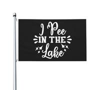 Drapeau de Vacances 90X150cm, Je fais pipi dans le lac Résistants aux Intempéries Drapeau Pirate avec œillets Bruant pour Jardin Fête Maison