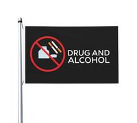 Drapeau de Vacances 90X150cm, La Semaine nationale d'information sur les drogues et l'alcool est célébrée chaque année Décoratifs Drapeaux Couleurs Vives Suspendus Fanion pour Extérieur