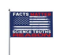 Drapeau de Vacances 90X150cm, Les faits comptent, les vérités scientifiques Personnalisée Drapeau Renforcé Bruant pour Restaurant Fête Célébration